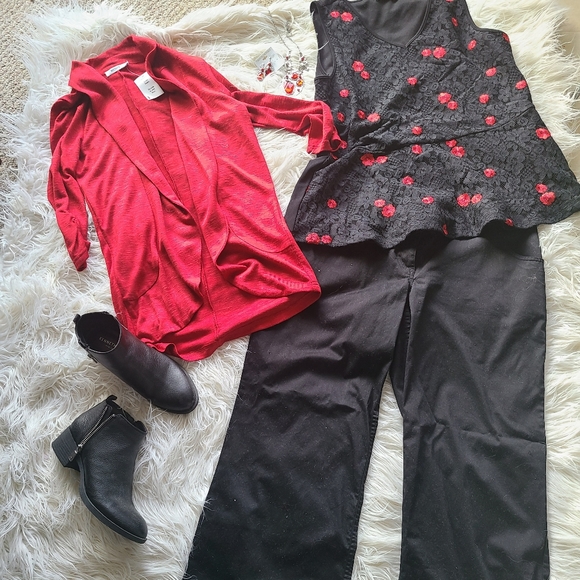 BOGO * Sz S Red cardigan - Picture 1 of 3